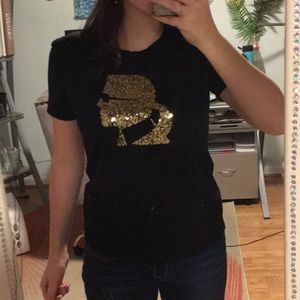 Black Karl Lagerfeld shirt with sequins